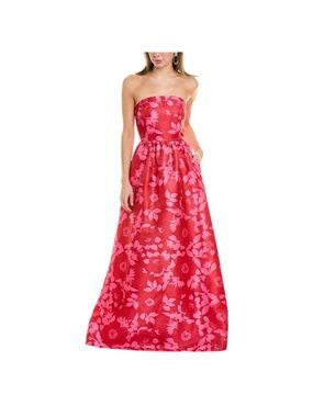 Flora Bea NYC Mecca Strapless Floral Maxi Dress Medium